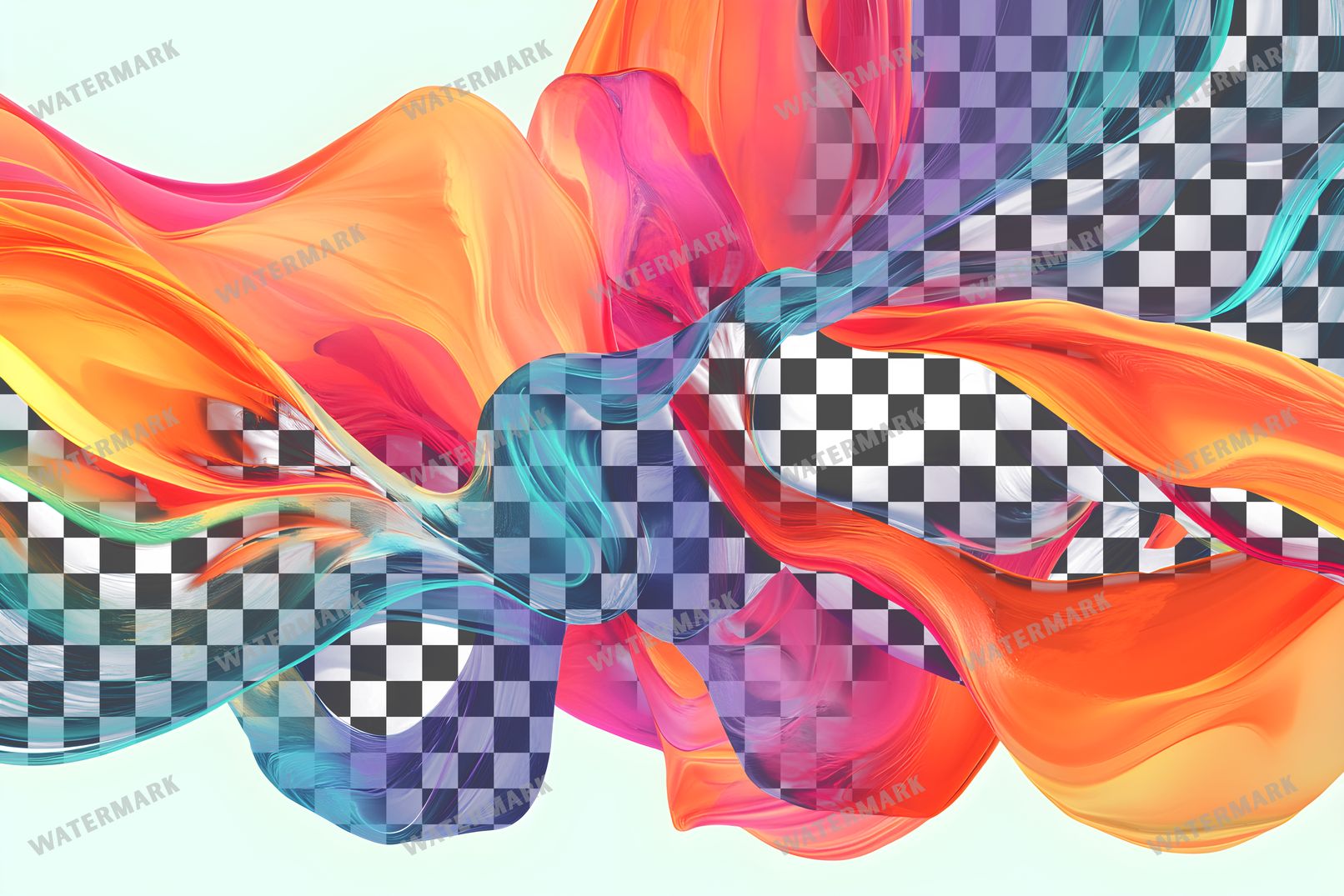 Abstract Digital Art Background Transparent Overlay Pngs
