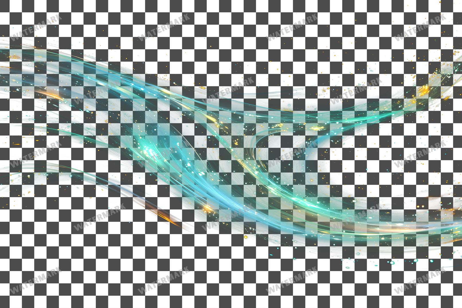 Abstract Green Light Streaks Dynamic Transparent Overlay Pngs