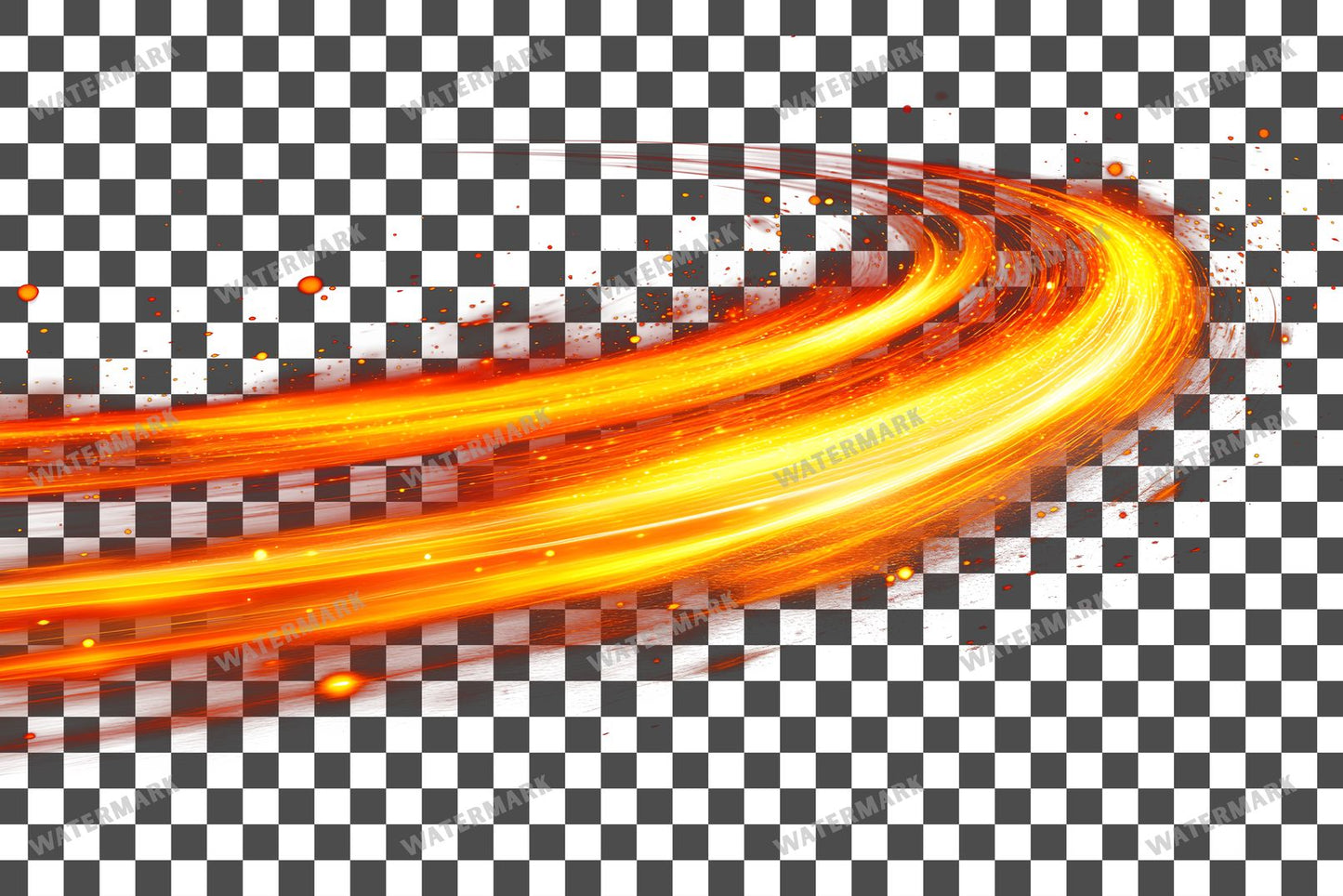 Abstract Orange Light Streaks Dynamic Transparent Overlay Pngs
