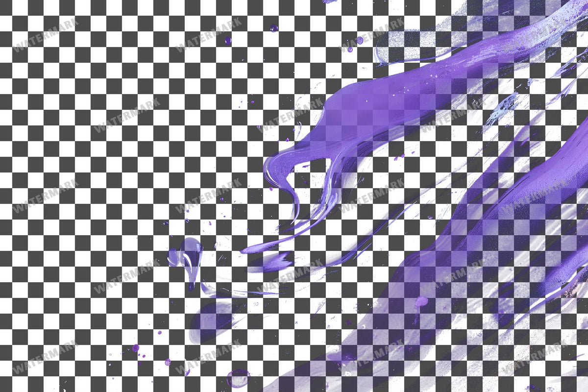 Abstract Purple Paint Transparent Overlay Pngs