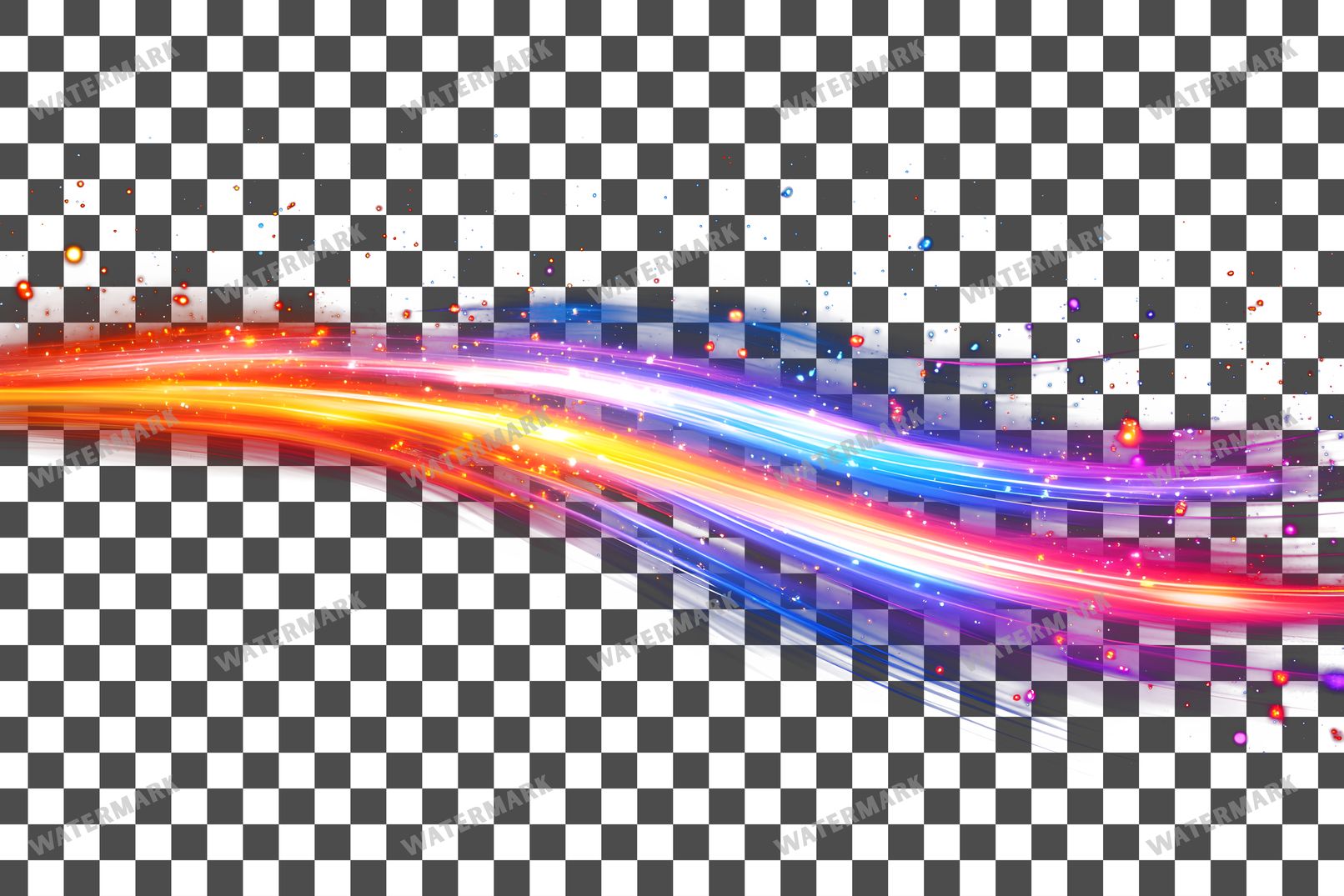 Abstract White Light Streaks Dynamic Transparent Overlay Pngs