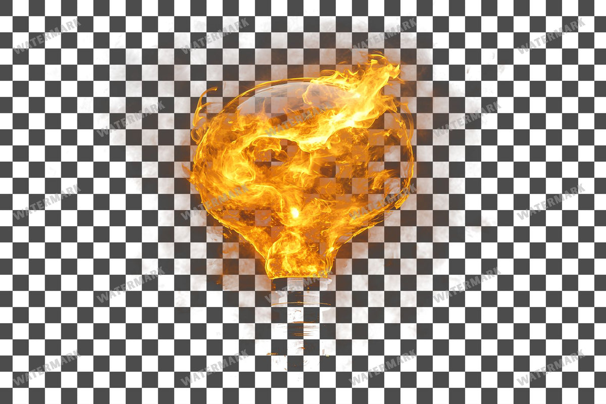 Amber Oil Flame Transparent Overlay Pngs