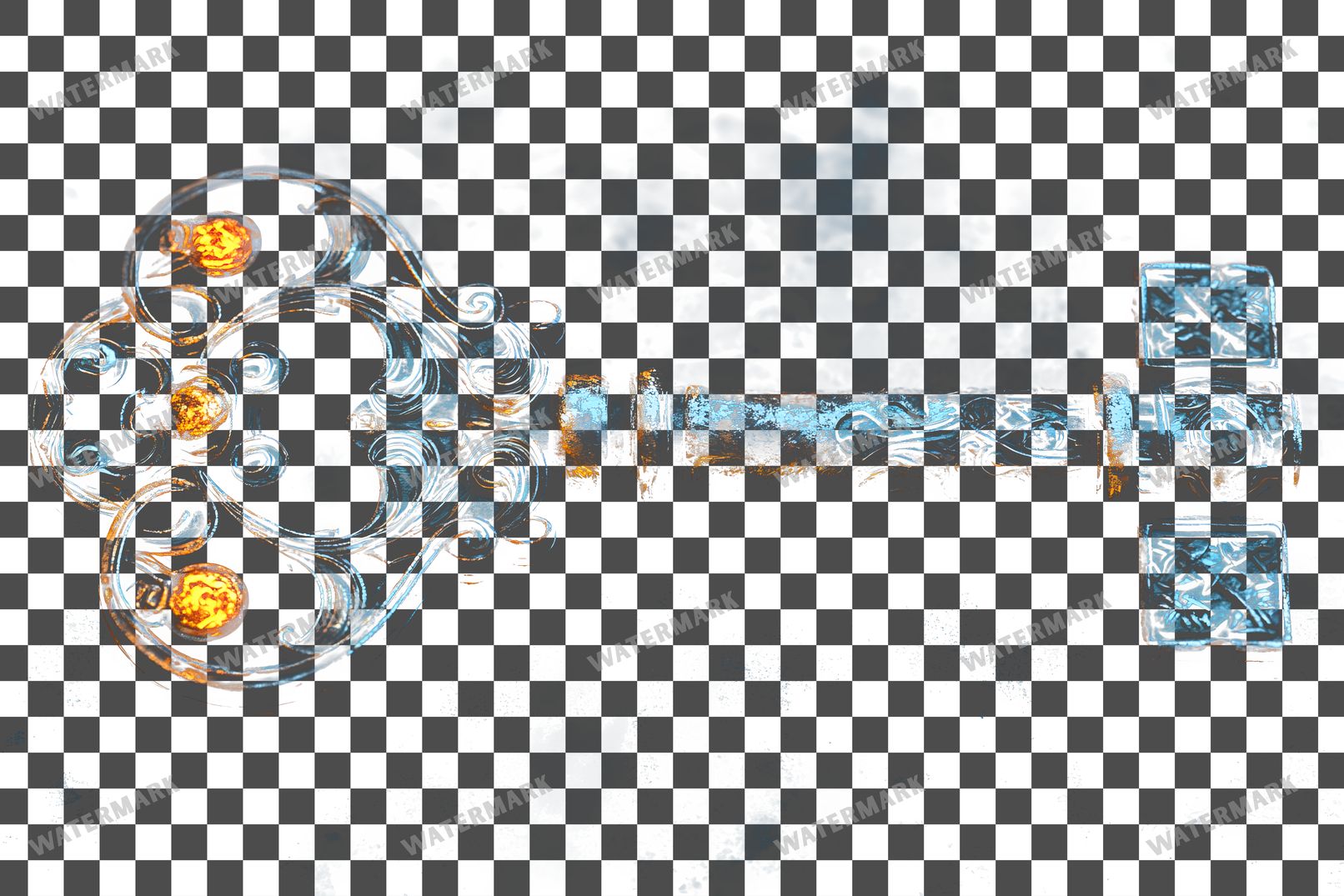 Ancient Gothic Key Transparent Overlay Pngs