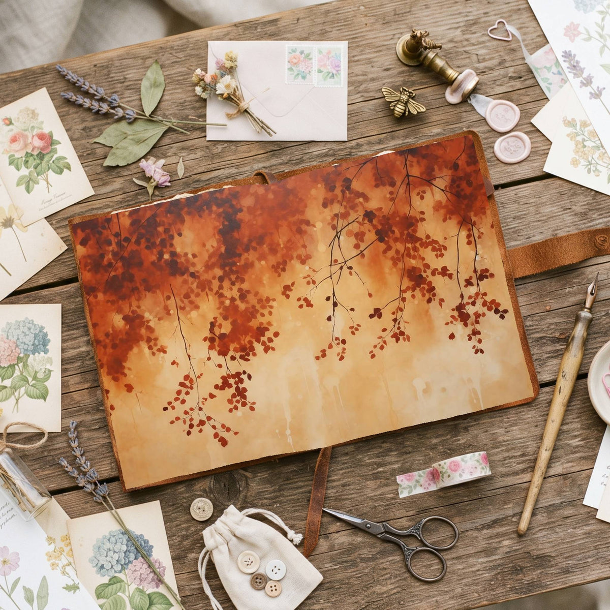 Autumn Trees Digital Papers