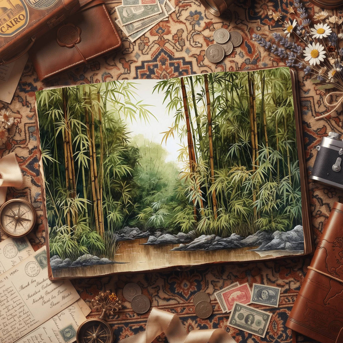 Bamboo Forest Digital Papers