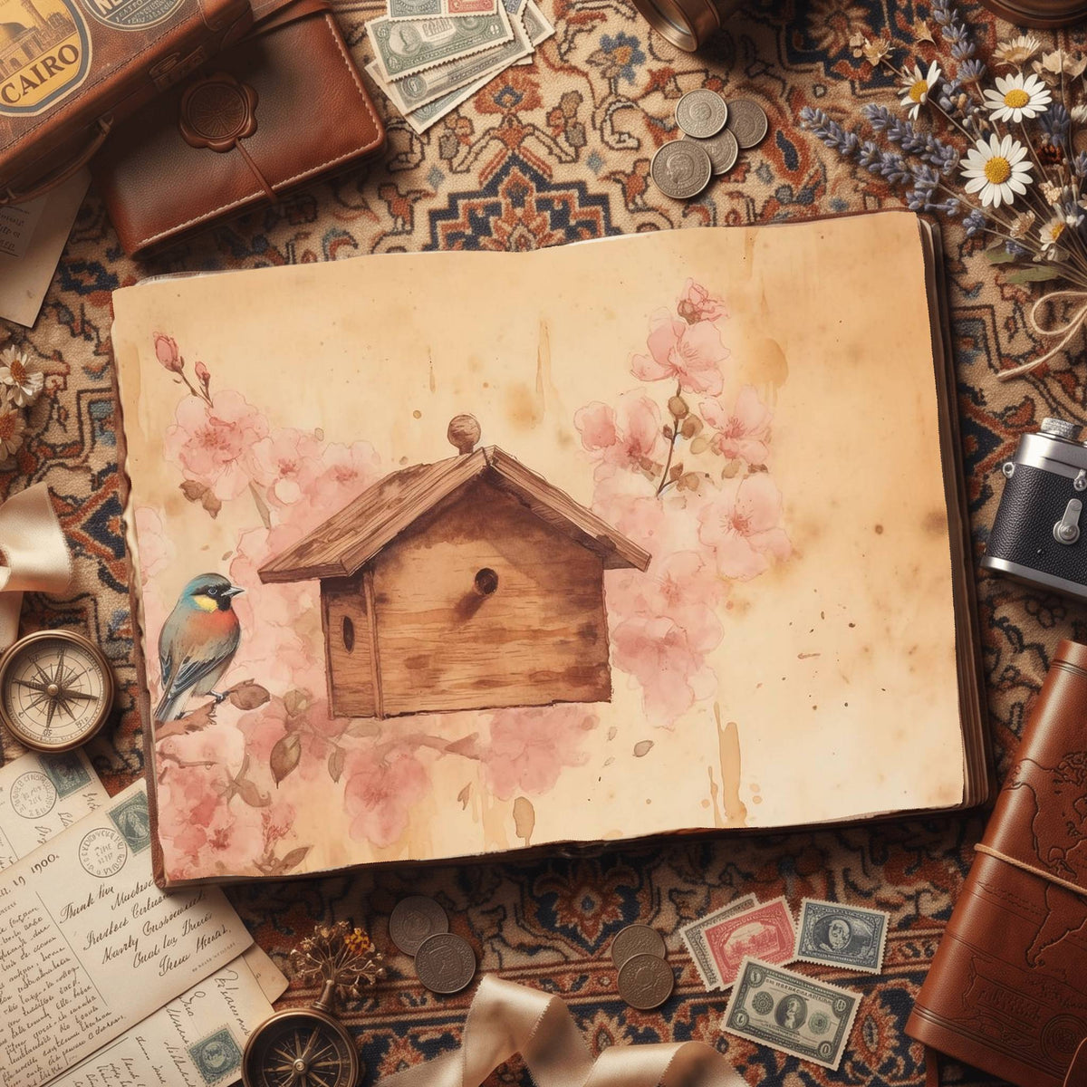 Bird Feeder Digital Papers