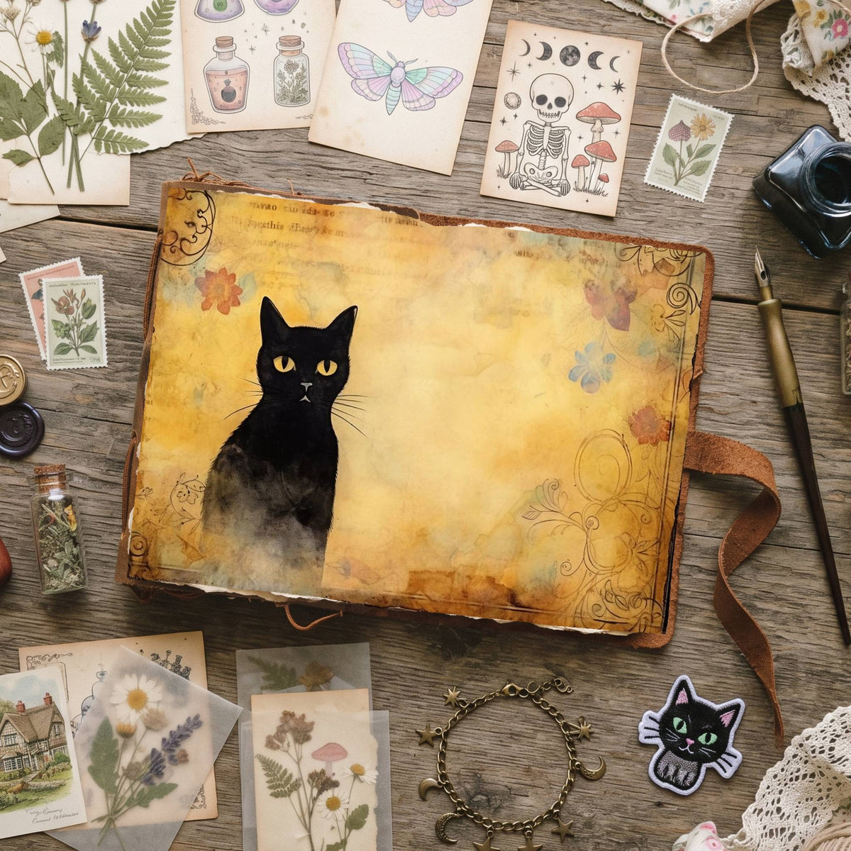 Black Cats Digital Papers