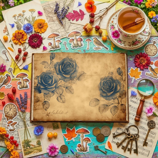 Blue Roses Digital Papers