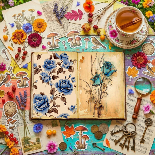 Blue Roses Digital Papers