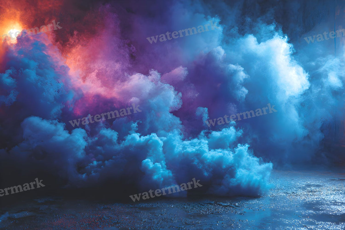 Blue Smoke Backdrop Images