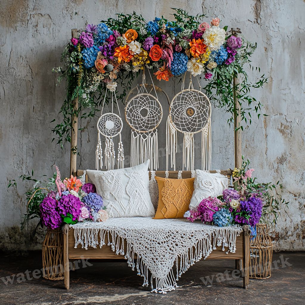 Bohemian Wedding Backdrop Images
