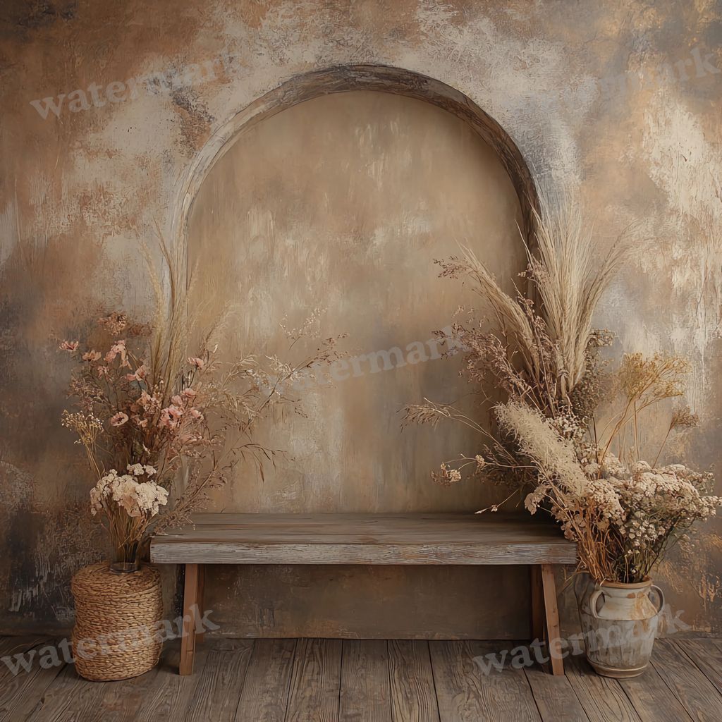 Boho Arches digital photo backdrop for photo editing, preview 4
