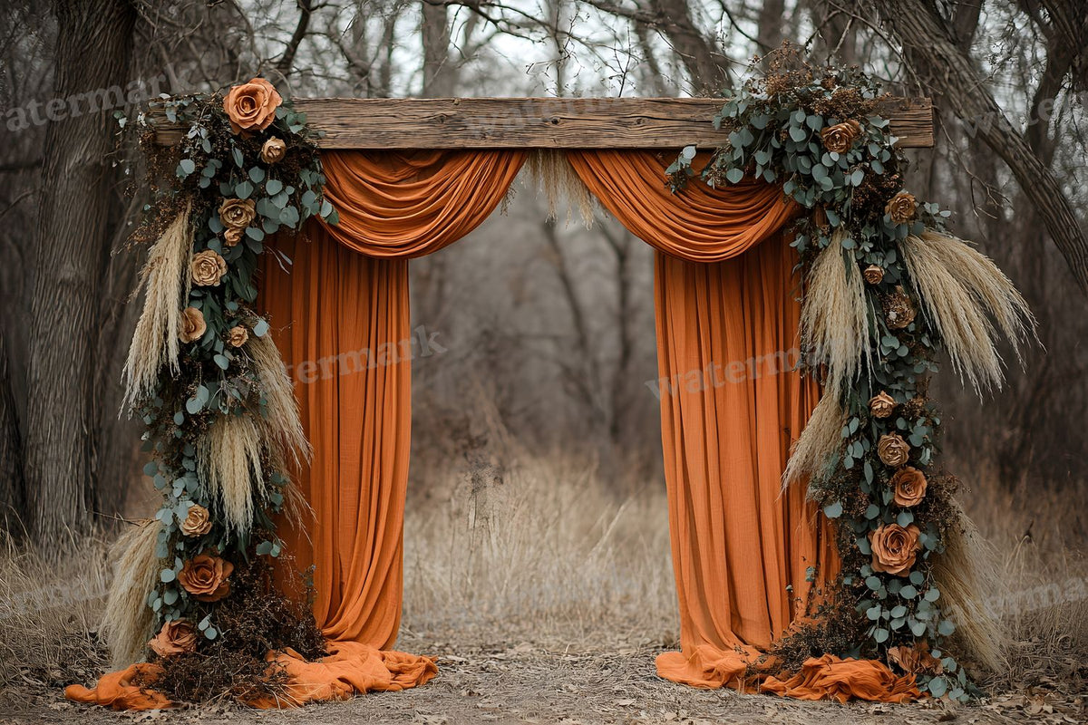 Boho Natural Wood Arch Backdrop Images
