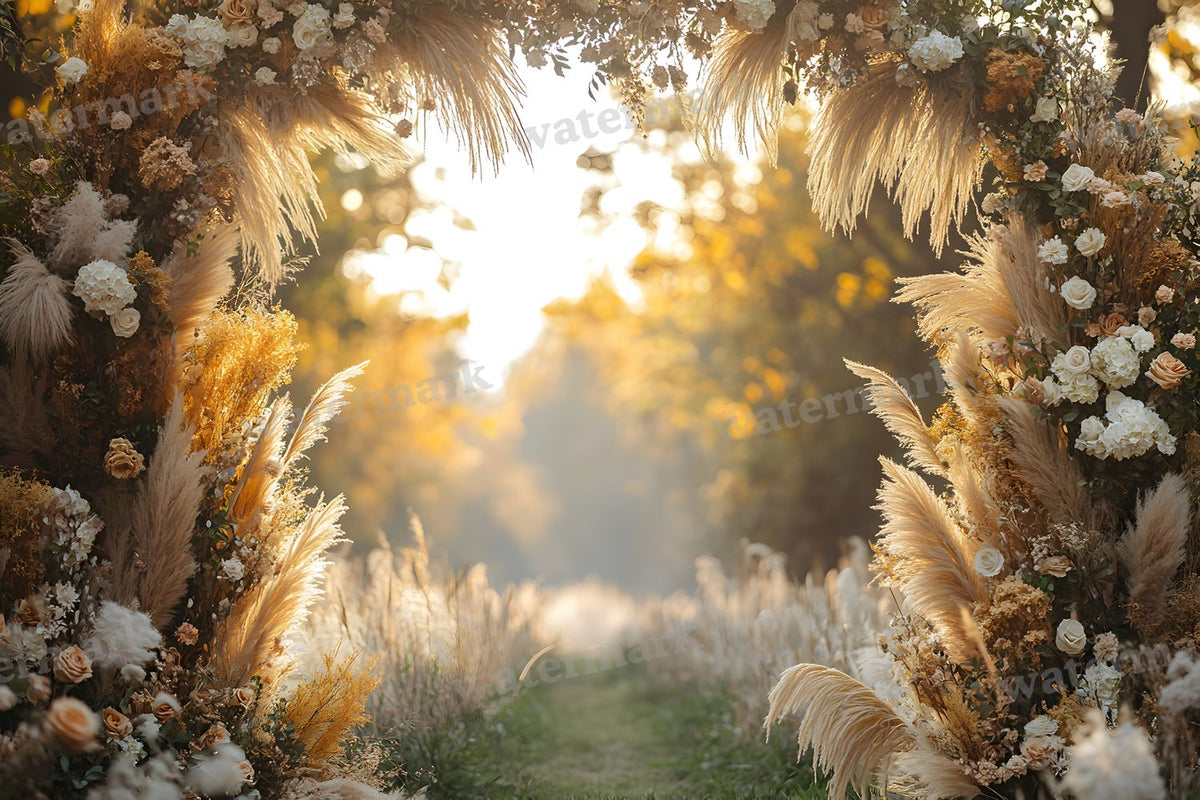 Boho Olive Arch Backdrop Images