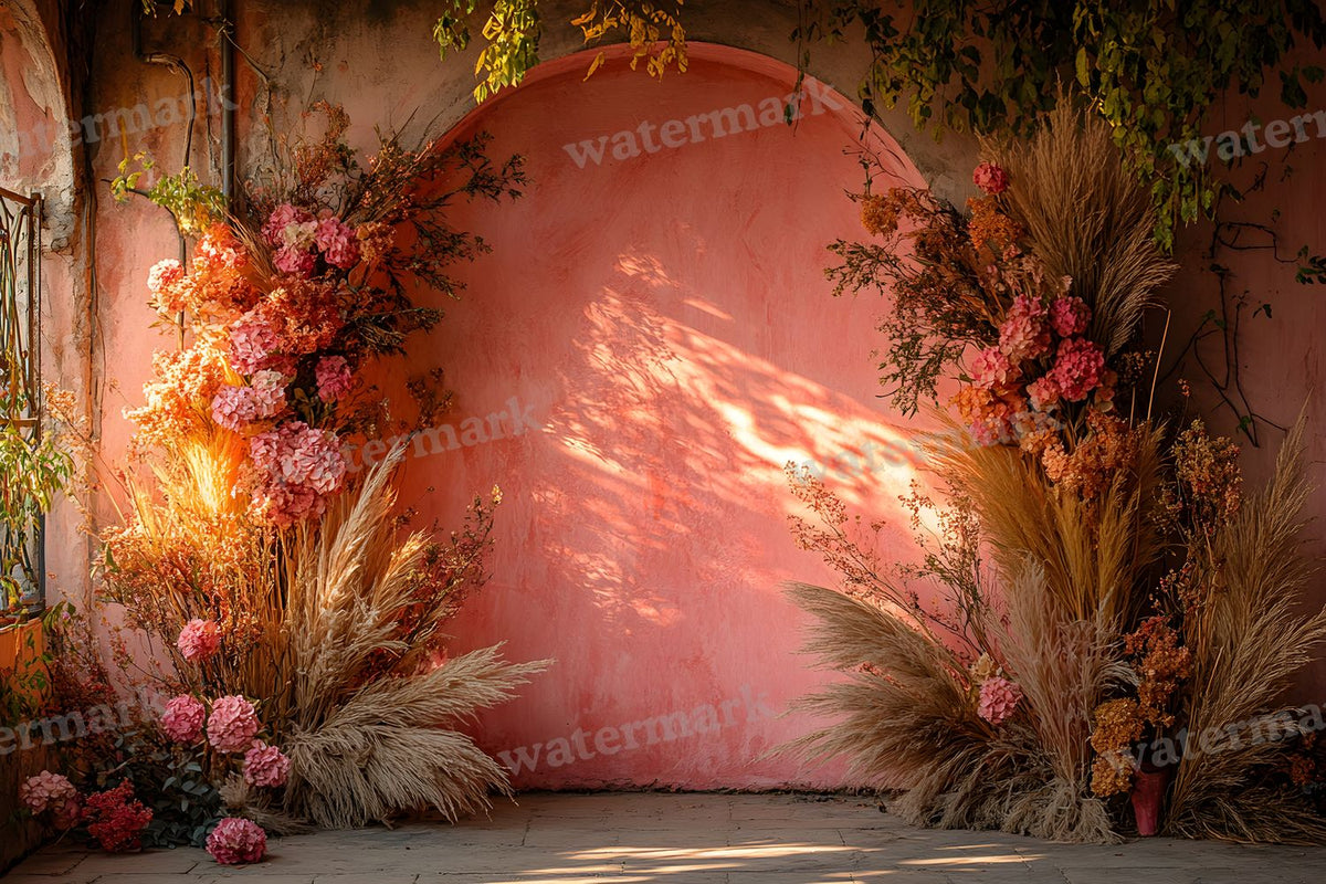 Boho Pink Arch Backdrop Images