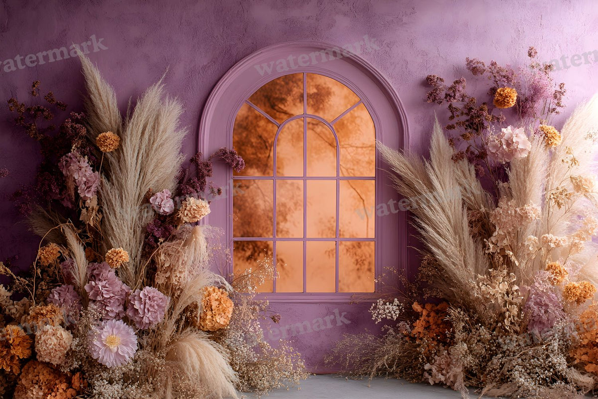 Boho Purple Arch Backdrop Images