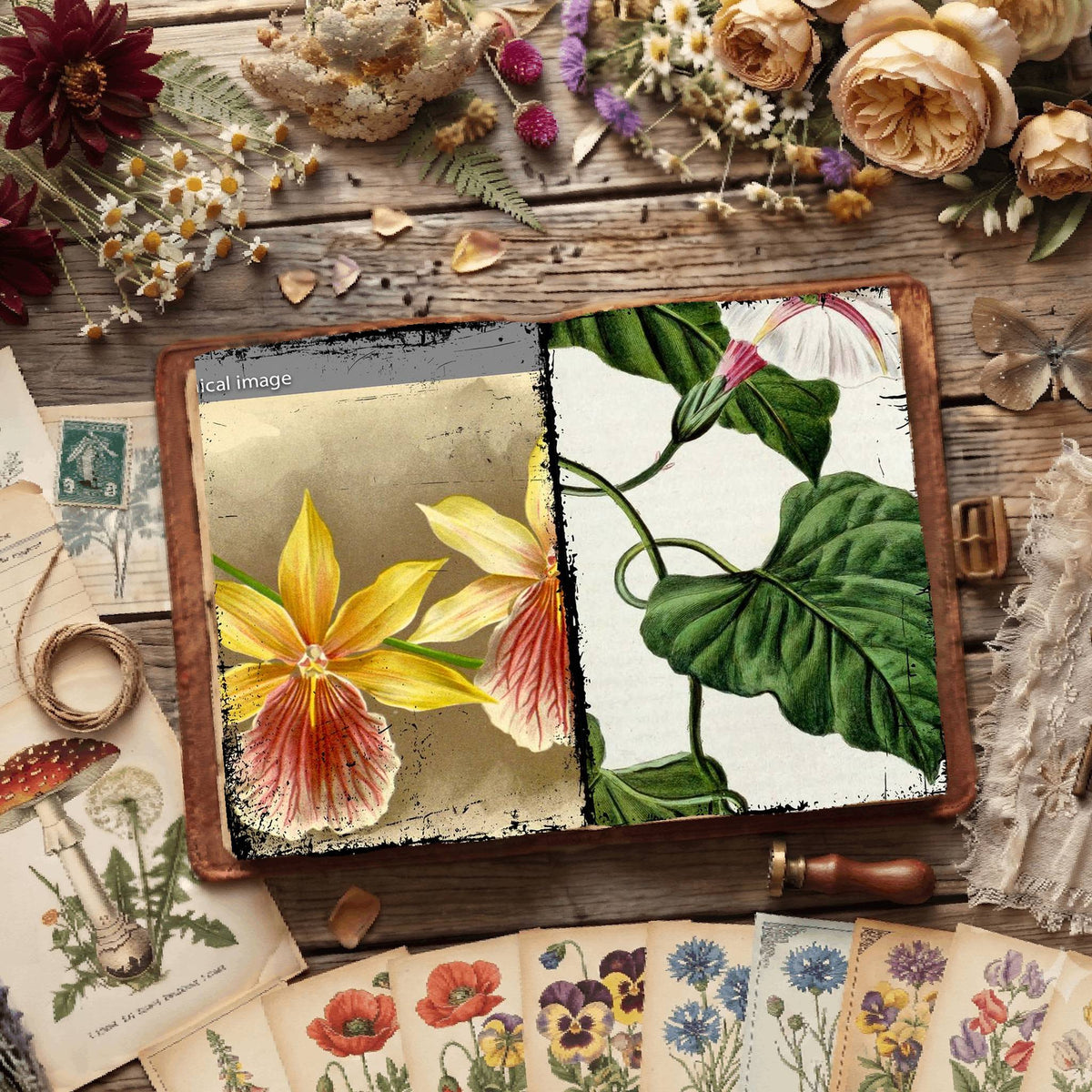 Botanical Illustrations Digital Papers
