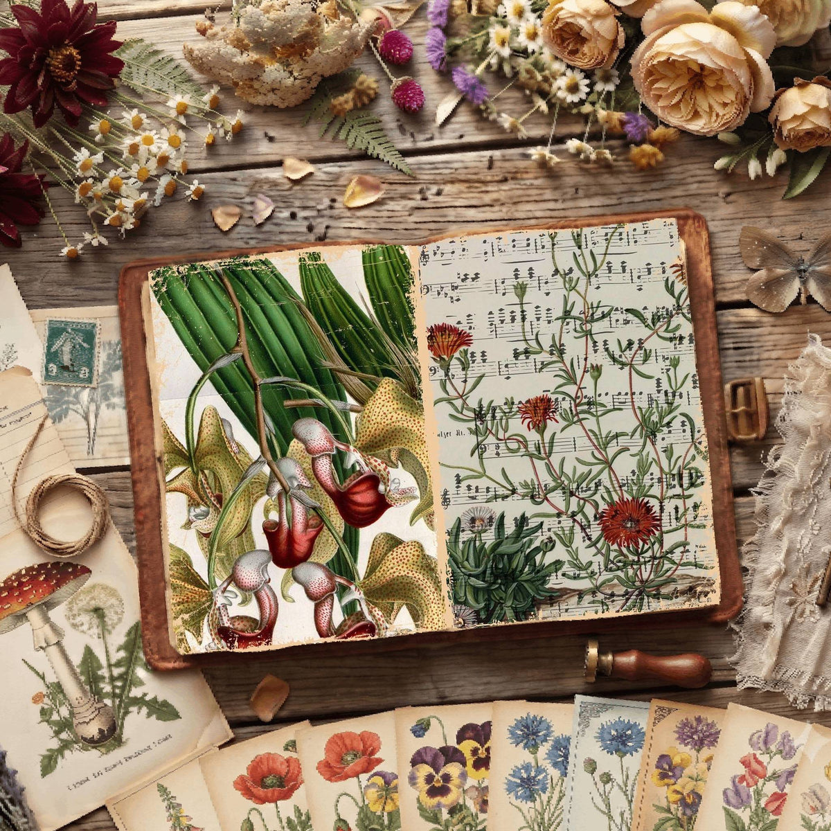 Botanical Illustrations Digital Papers