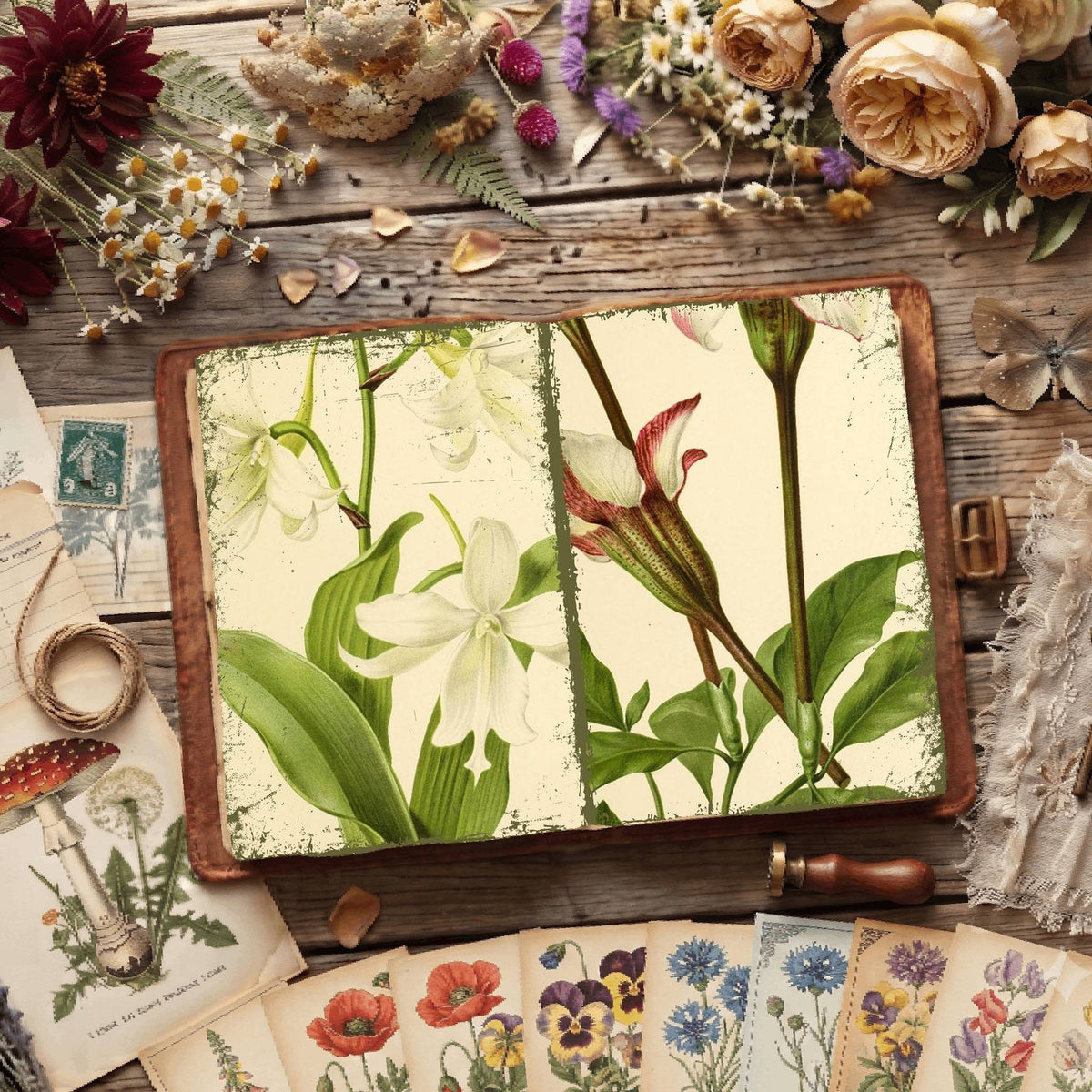 Botanical Illustrations Digital Papers