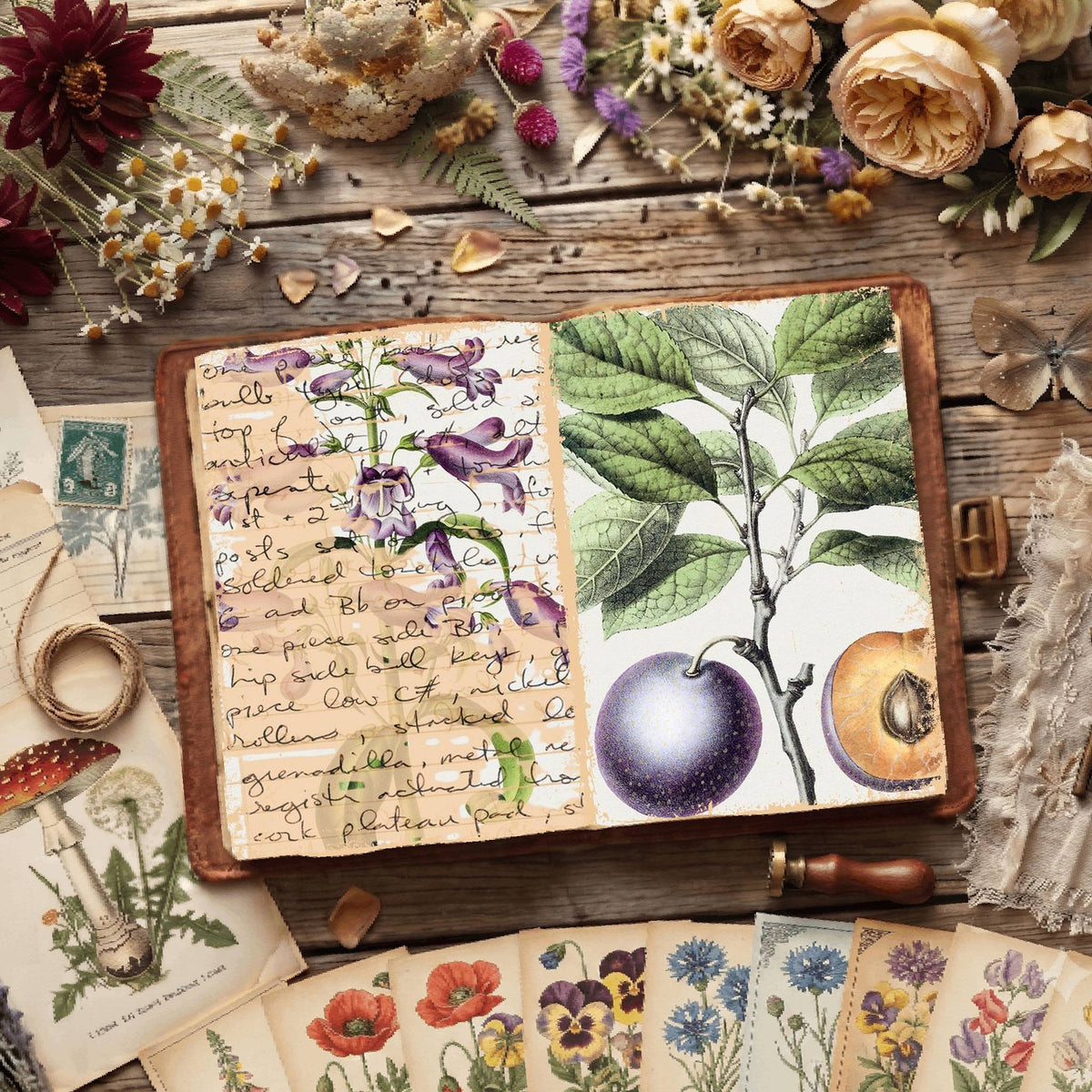 Botanical Illustrations Digital Papers