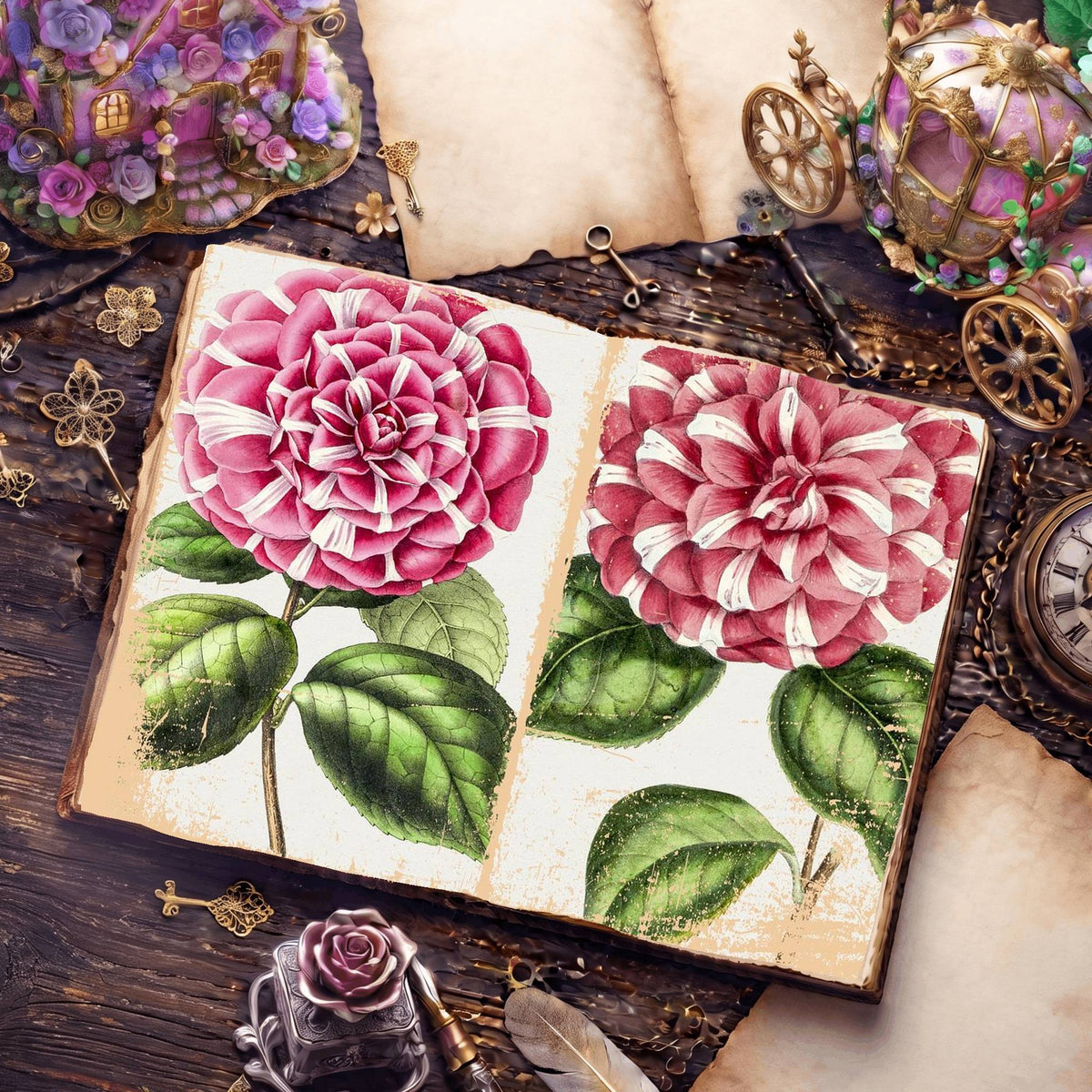 Botanical Illustrations Digital Papers