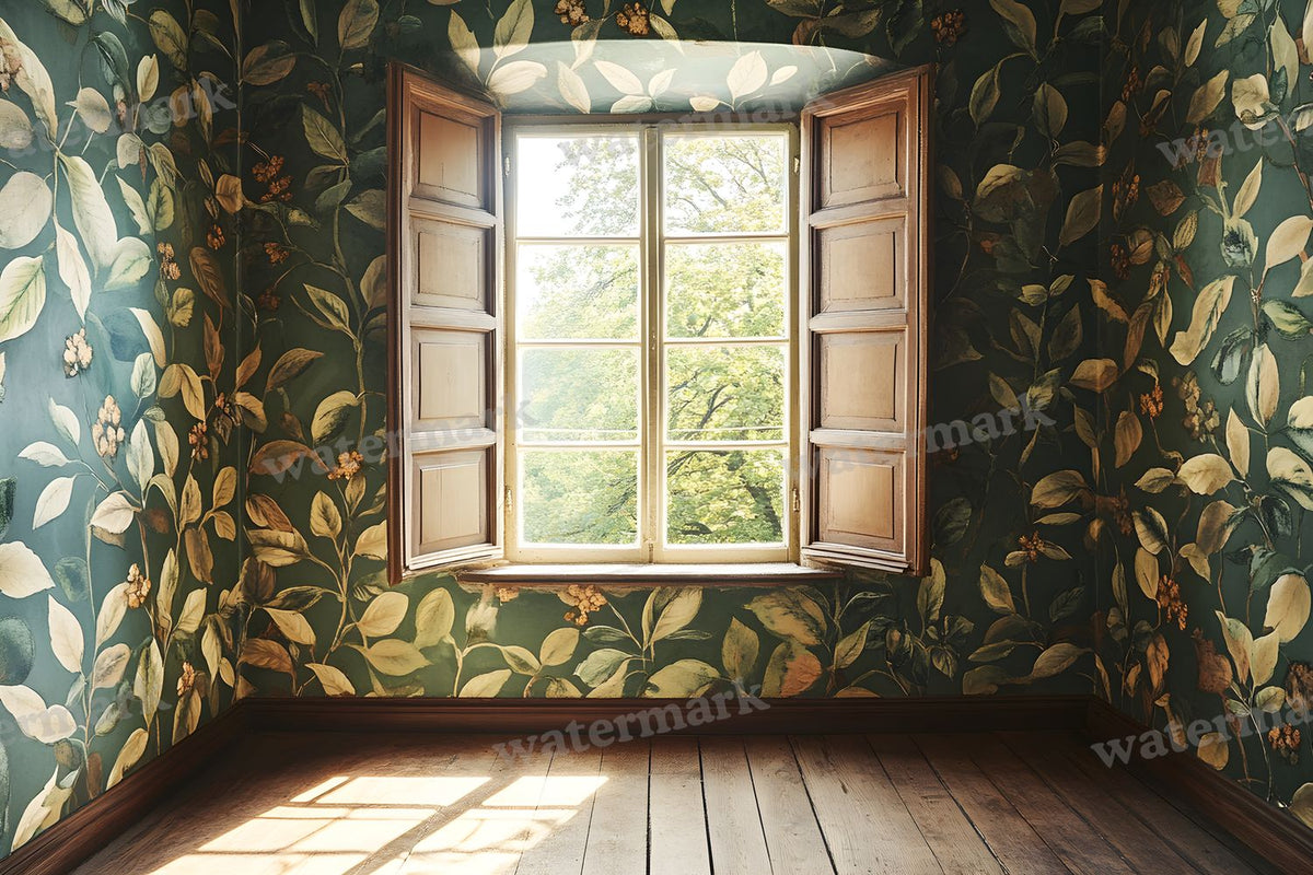 Botanical Window View Backdrop Images