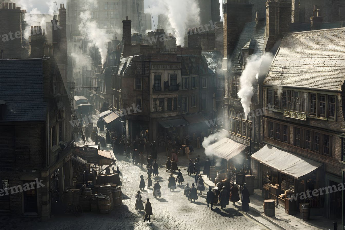 Bustling Dickensstreets Backdrop Images