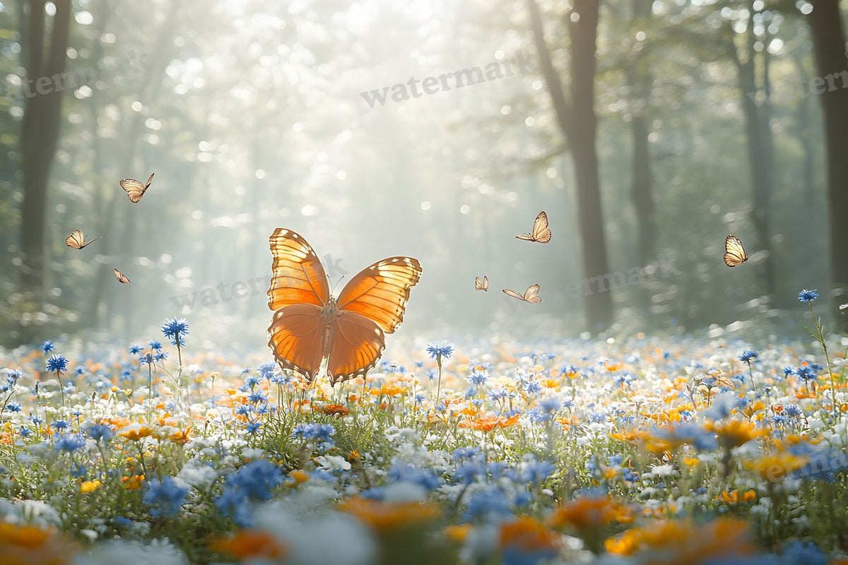 Butterfly Meadow Backdrop Images