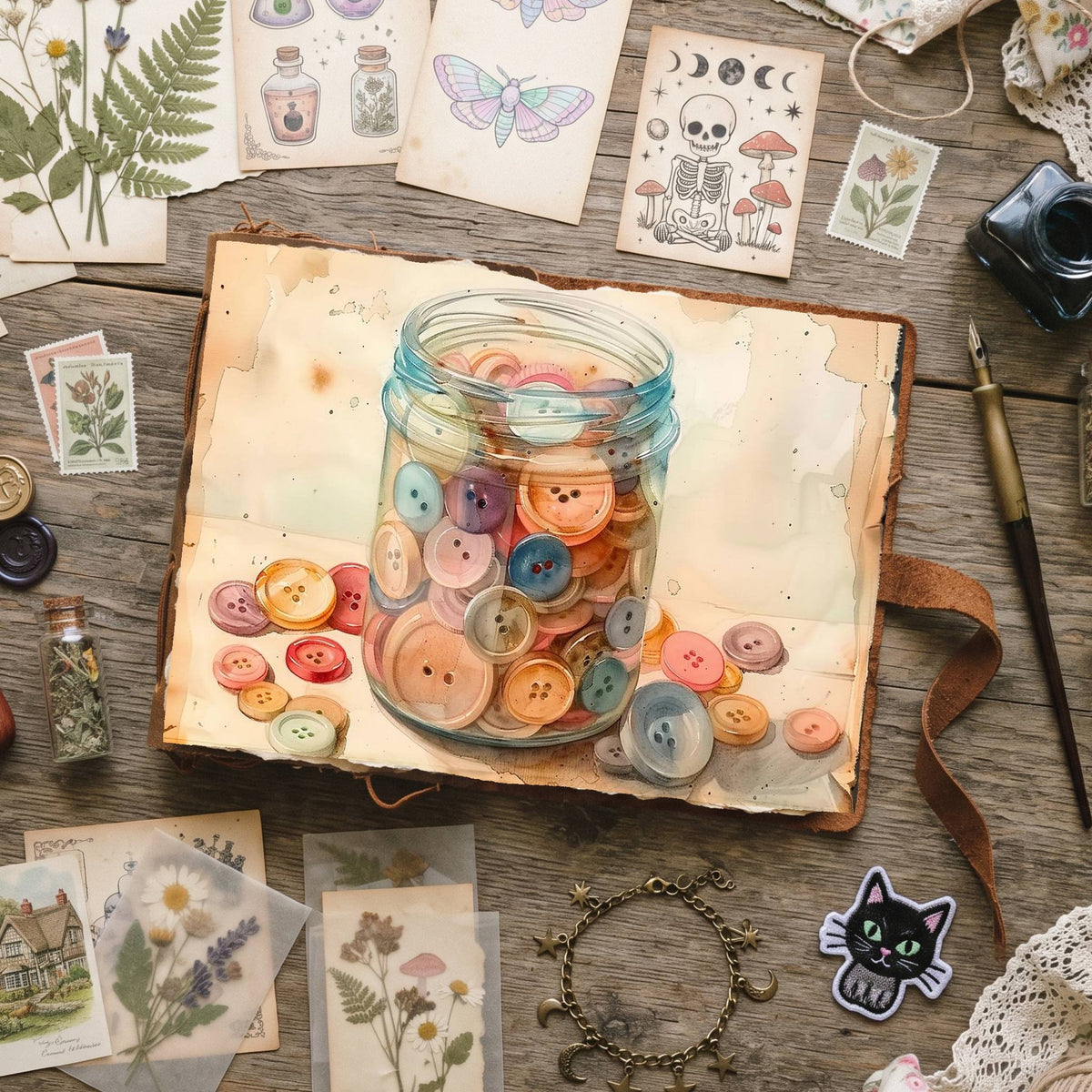 Button Jar Digital Papers