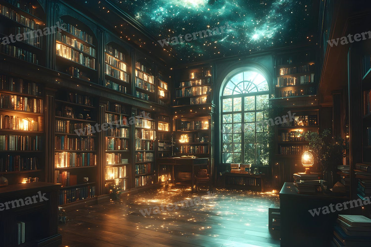 Celestial Library Dream Backdrop Images