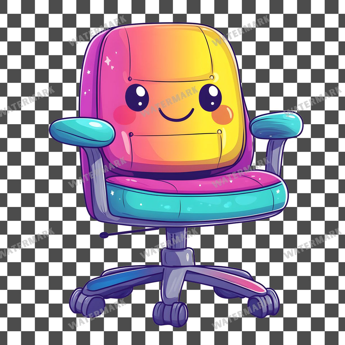 Chair Kawaii Style Clipart Pngs