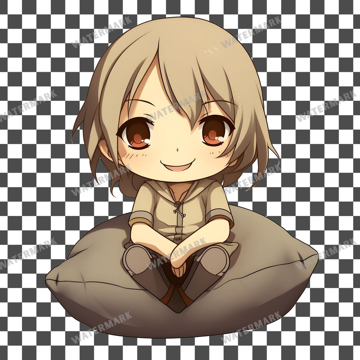 Character Sitting Onpillow Clipart Pngs