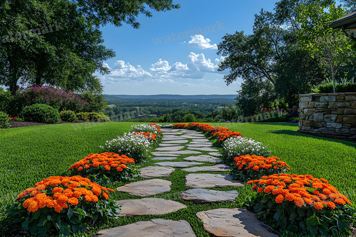 Charming Garden digital photo backdrop for photo editing, preview 4