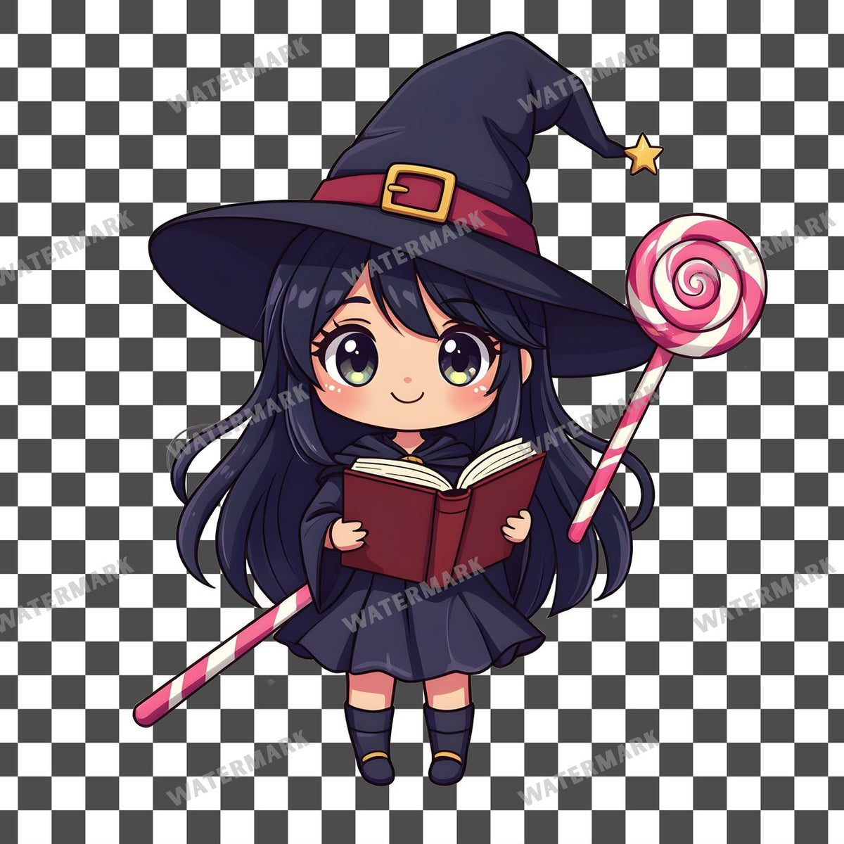 Chibi Candy Witch Clipart Pngs