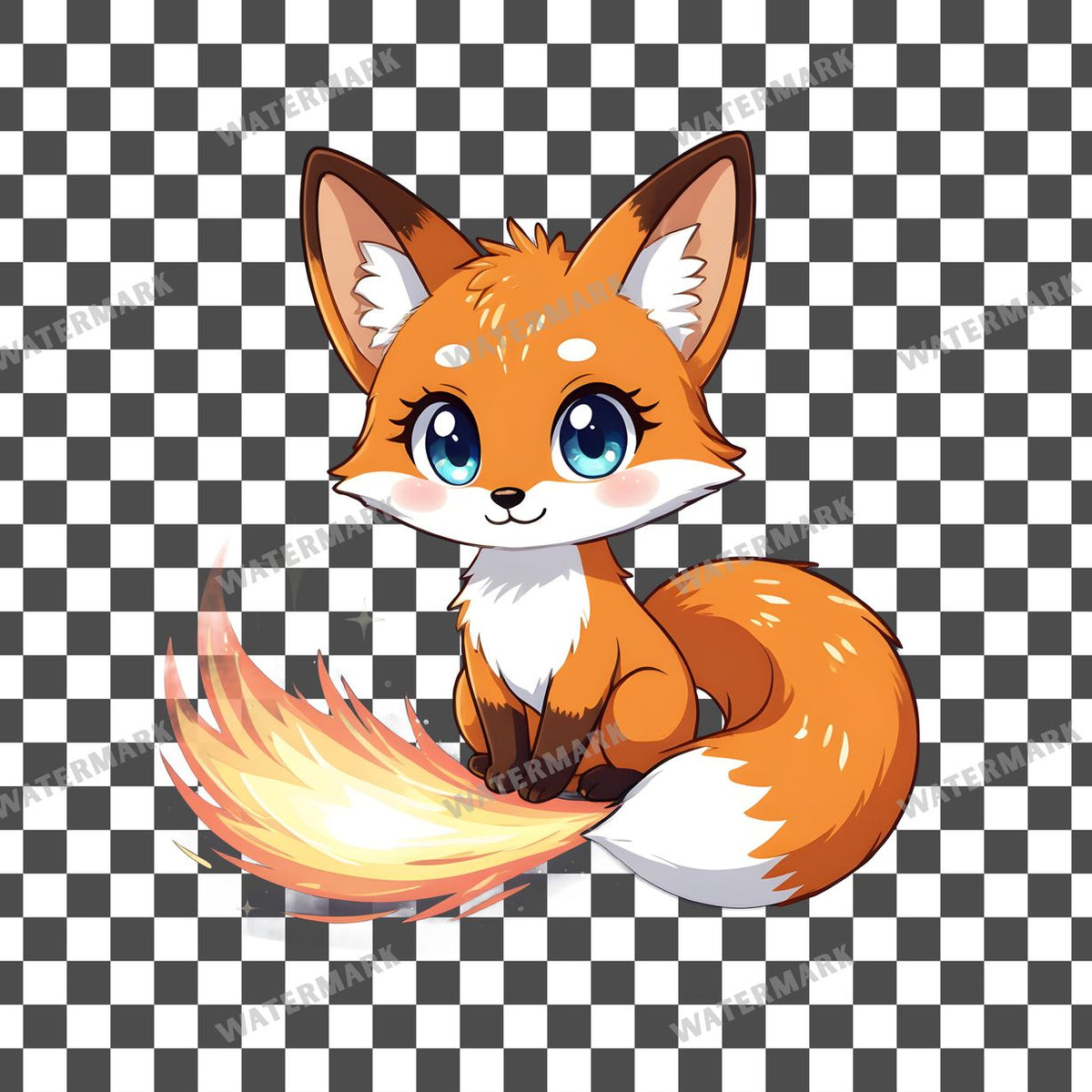 Chibi Cosmic Fox Clipart Pngs