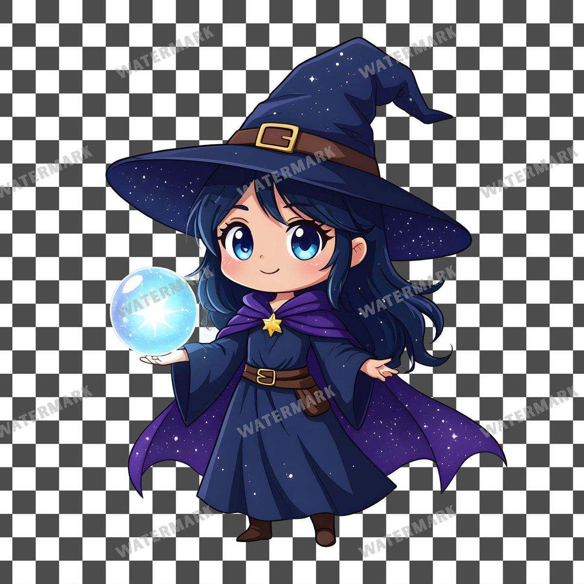 Chibi Cosmic Witch Clipart Pngs