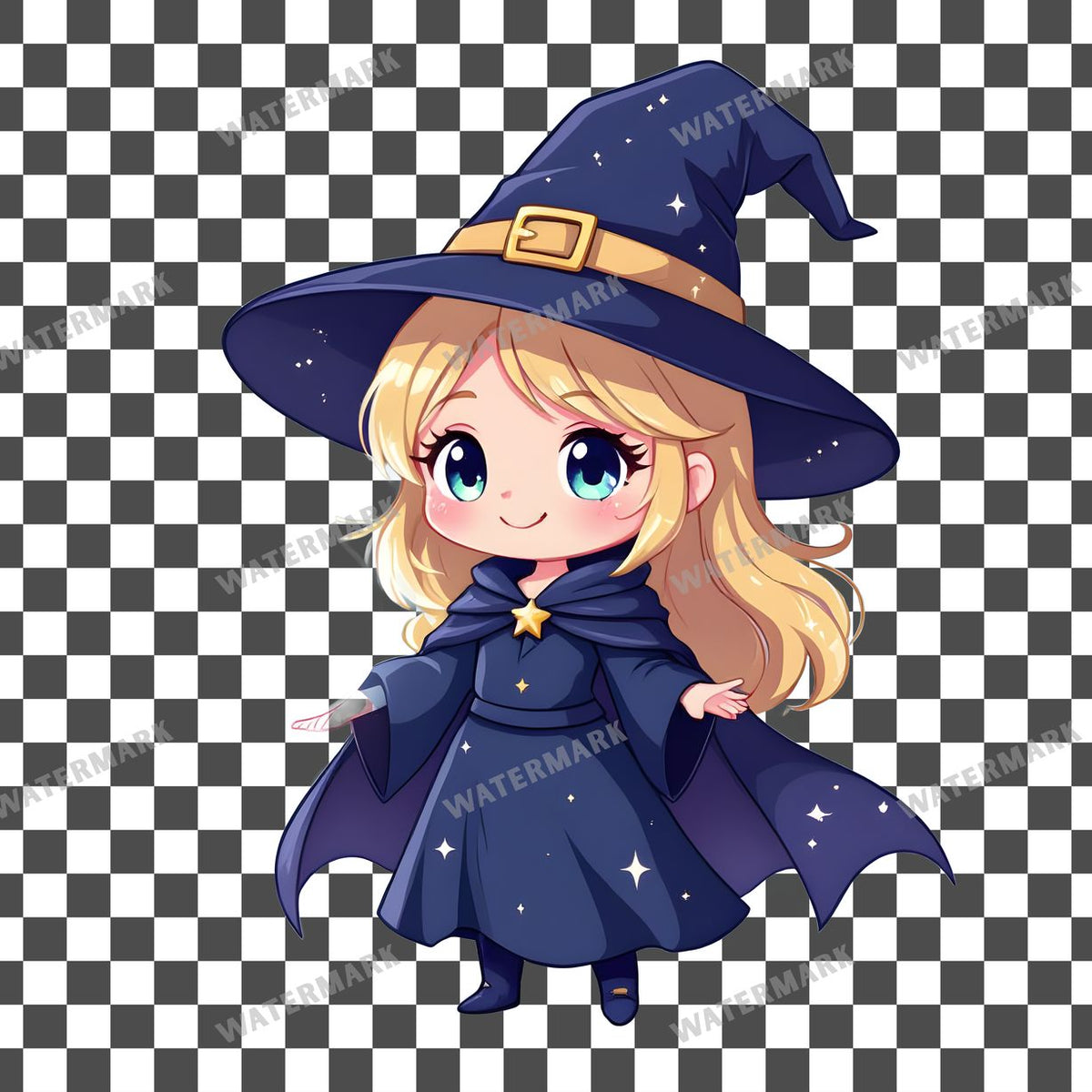 Chibi Cosmic Witch Clipart Pngs