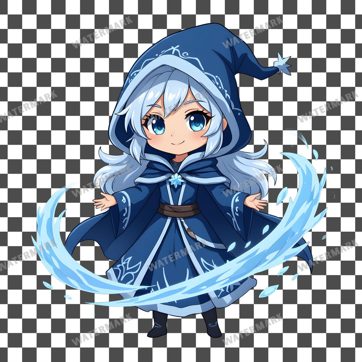 Chibi Frost Witch Clipart Pngs