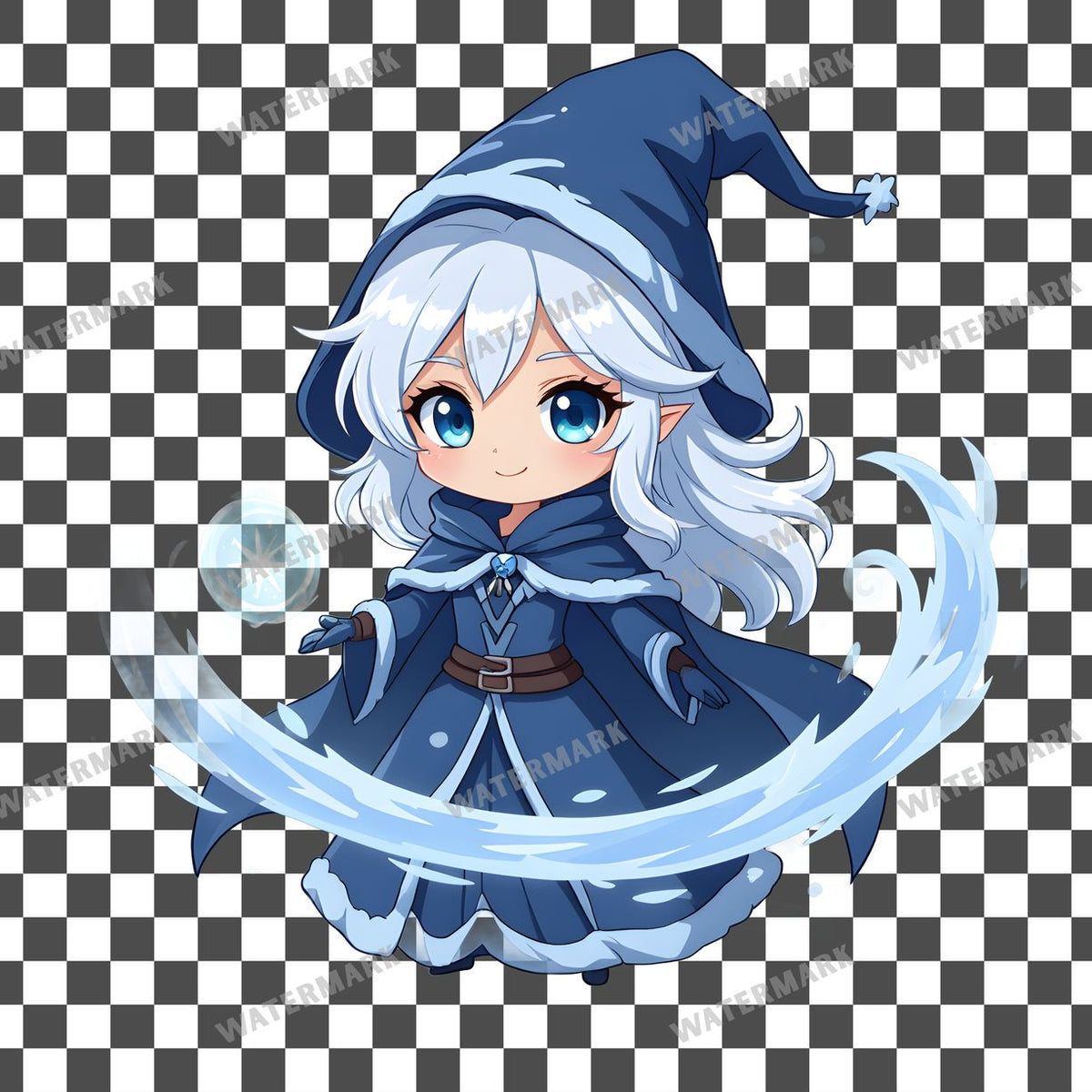 Chibi Frost Witch Clipart Pngs