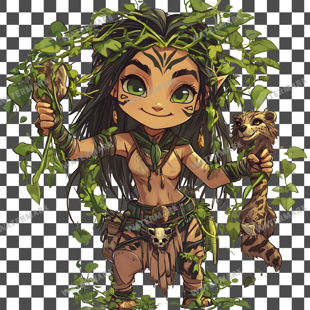 Chibi Jungle Clipart Pngs