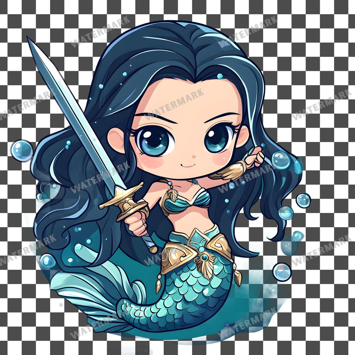 Chibi Mermaid Clipart Pngs
