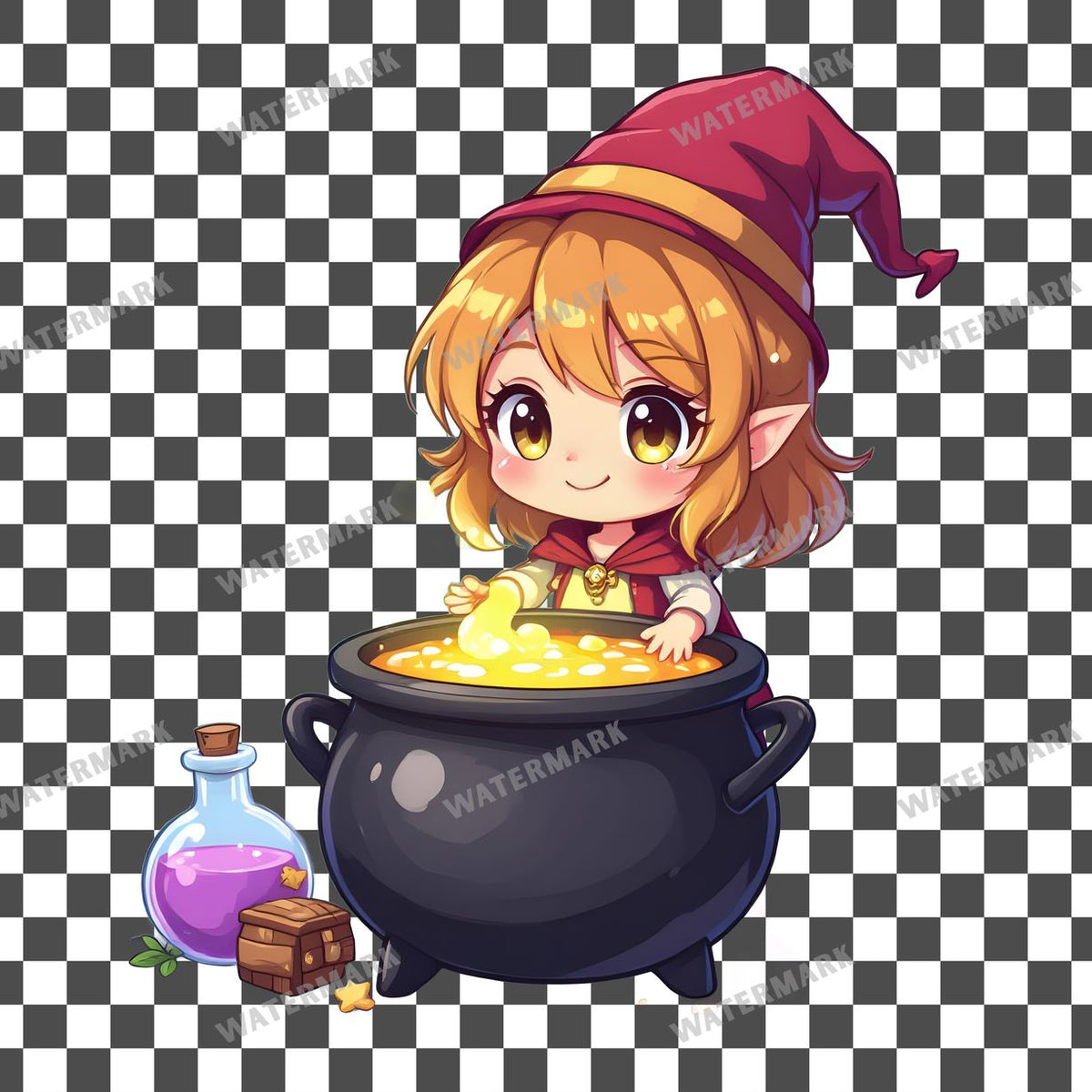 Chibi Potion Master Clipart Pngs