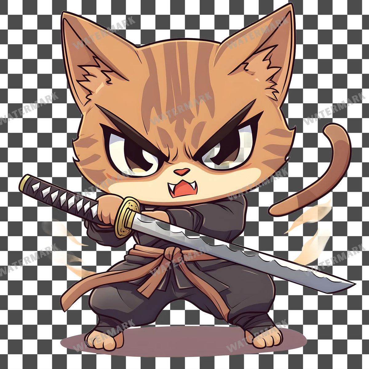 Chibi Samurai Clipart Pngs
