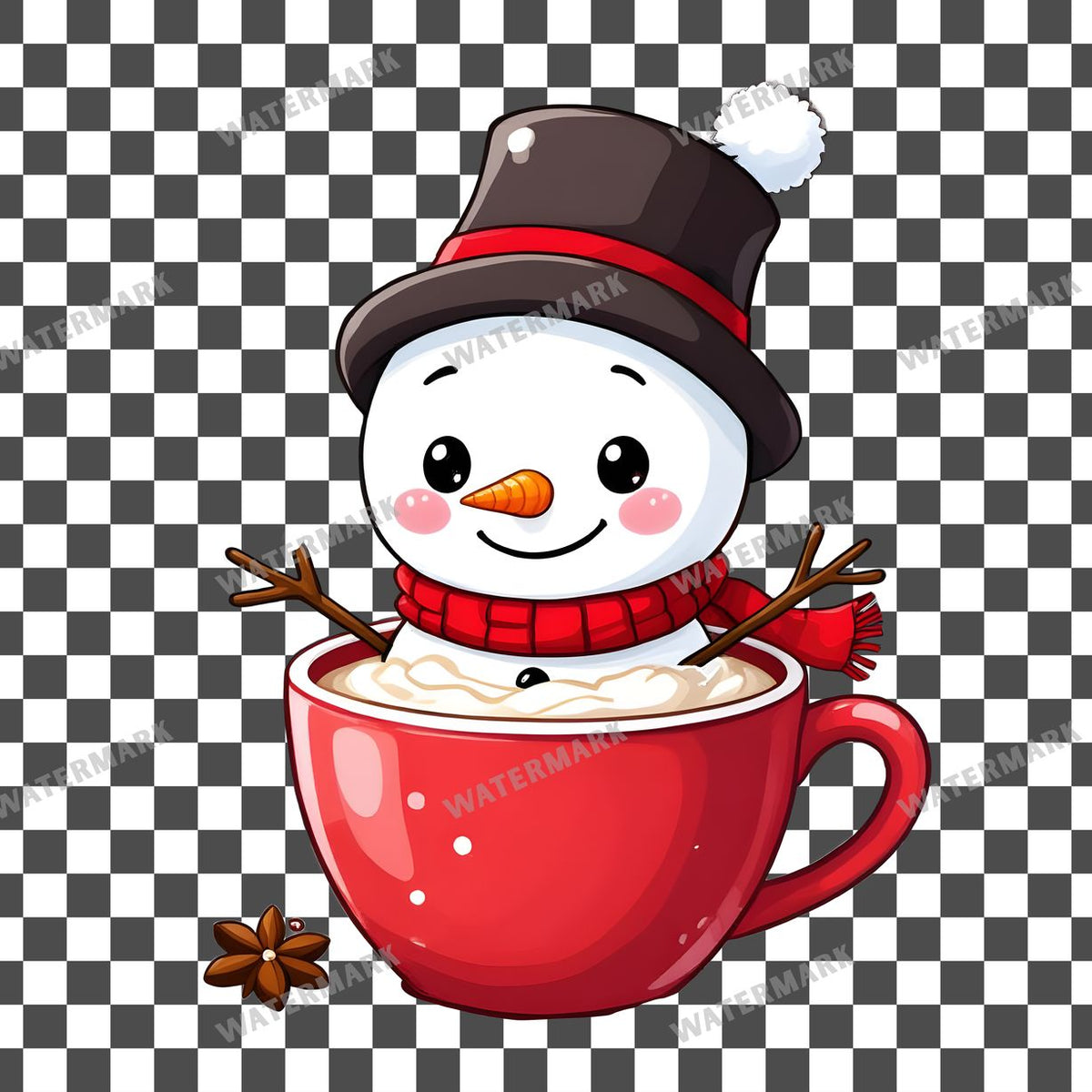 Chibi Snowmanhot Clipart Pngs