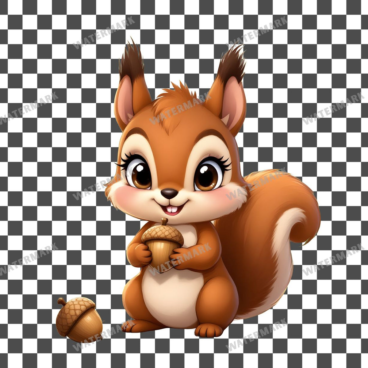 Chibi Squirrelacorns Clipart Pngs