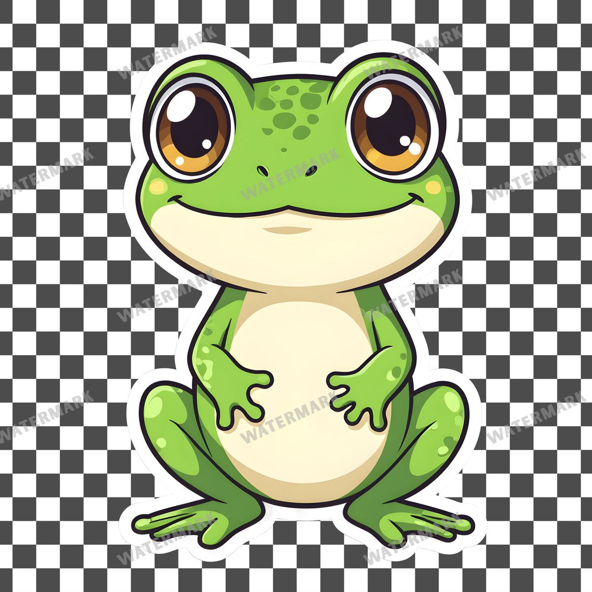 Chibi Style Frog Clipart Pngs