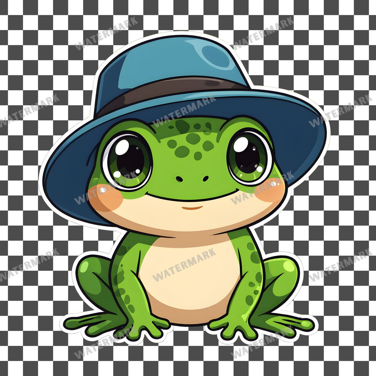 Chibi Style Frog Clipart Pngs