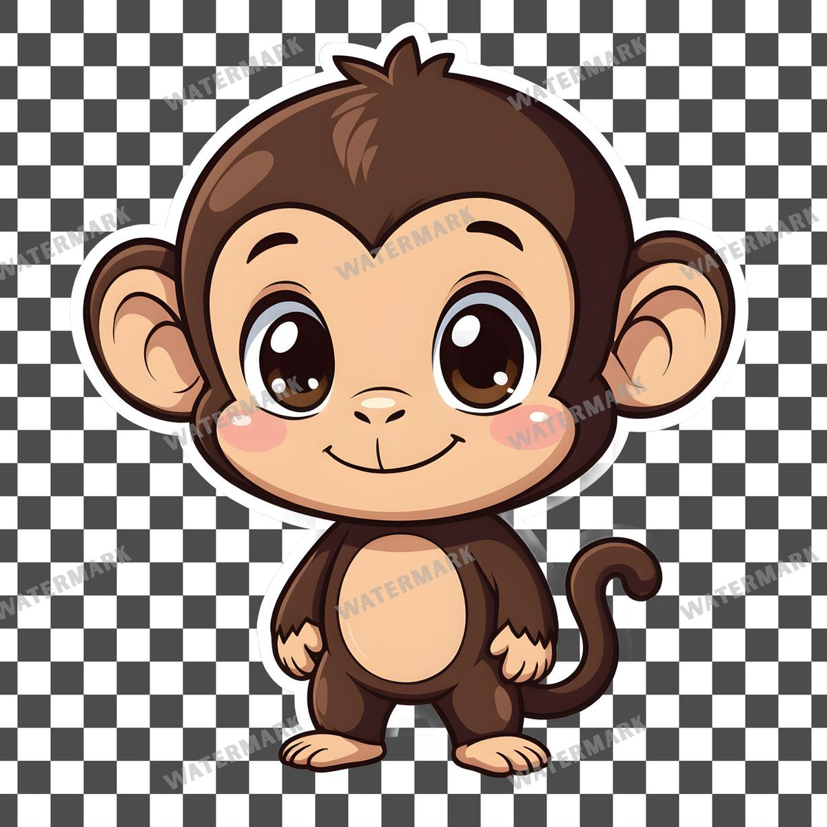 Chibi Style Monkey Clipart Pngs