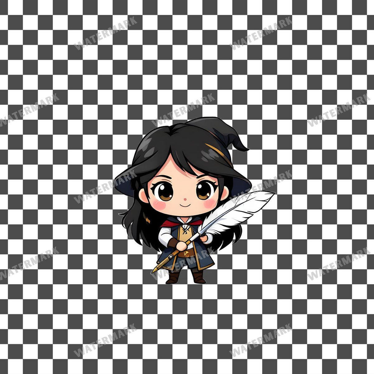 Chibi Writer Clipart Pngs