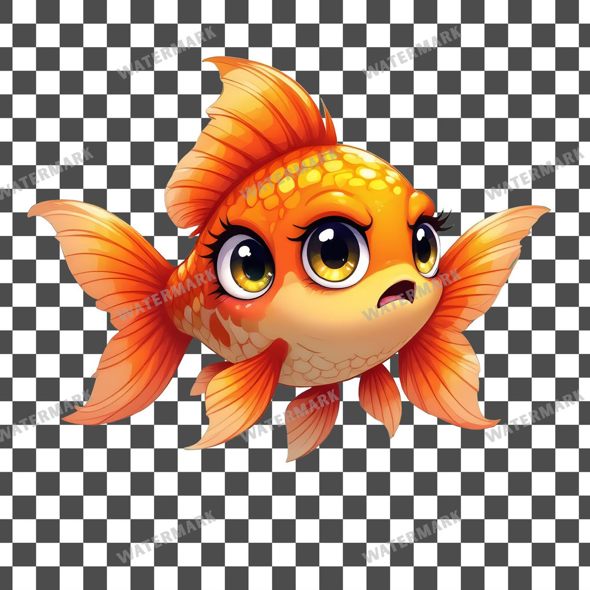 Chibi Zombie Goldfish Clipart Pngs